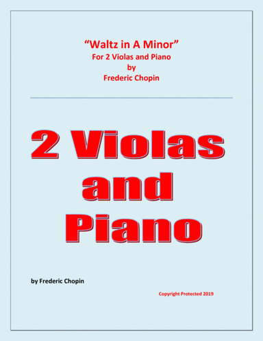 Waltz in A Minor (Chopin) - 2 Violas and Piano - Chamber music (arr. Raymond Fenech)