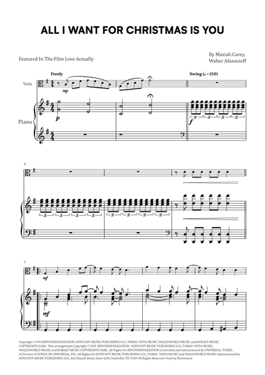 All I Want For Christmas Is You (arr. Cadenza Editions)