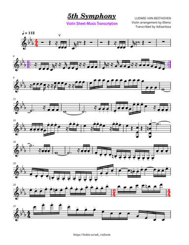 5th Symphony (arr. Adisantosa)