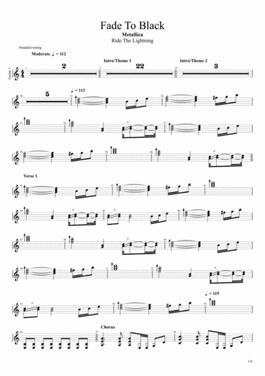 Fade To Black (arr. Hugo Neves)