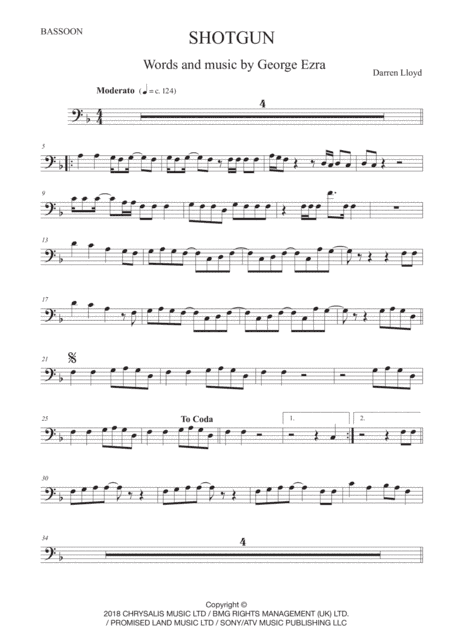Shotgun (arr. Darren Lloyd)