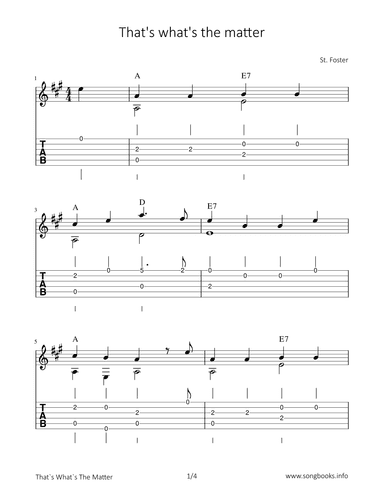 That's what's the matter (arr. Bettina Schipp)