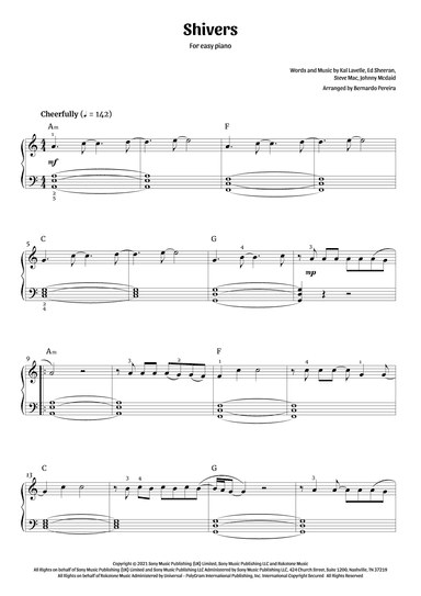 Shivers (arr. Bernardo Pereira)