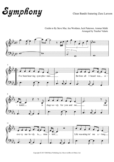 Symphony (arr. Teacher Valarie @ Published Harmony)