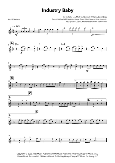 Industry Baby (arr. Douglas Wattson)