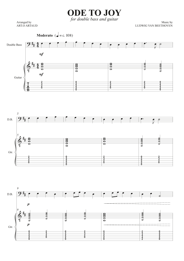 Ode to Joy (arr. Art.o Artaud)