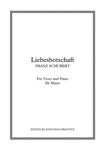 Liebesbotschaft (Eb Major) (arr. Jonathan Prentice)