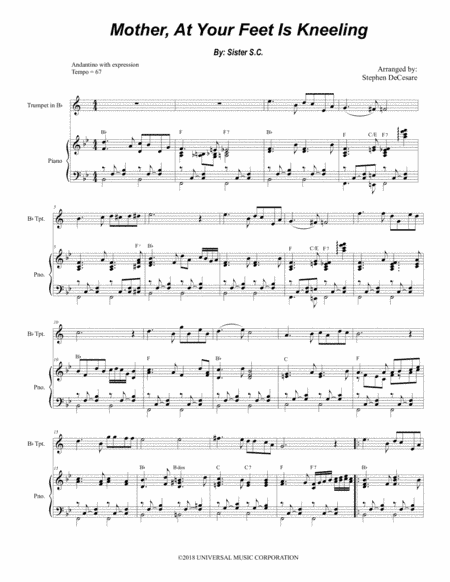 Mother At Your Feet Is Kneeling (arr. Stephen DeCesare)