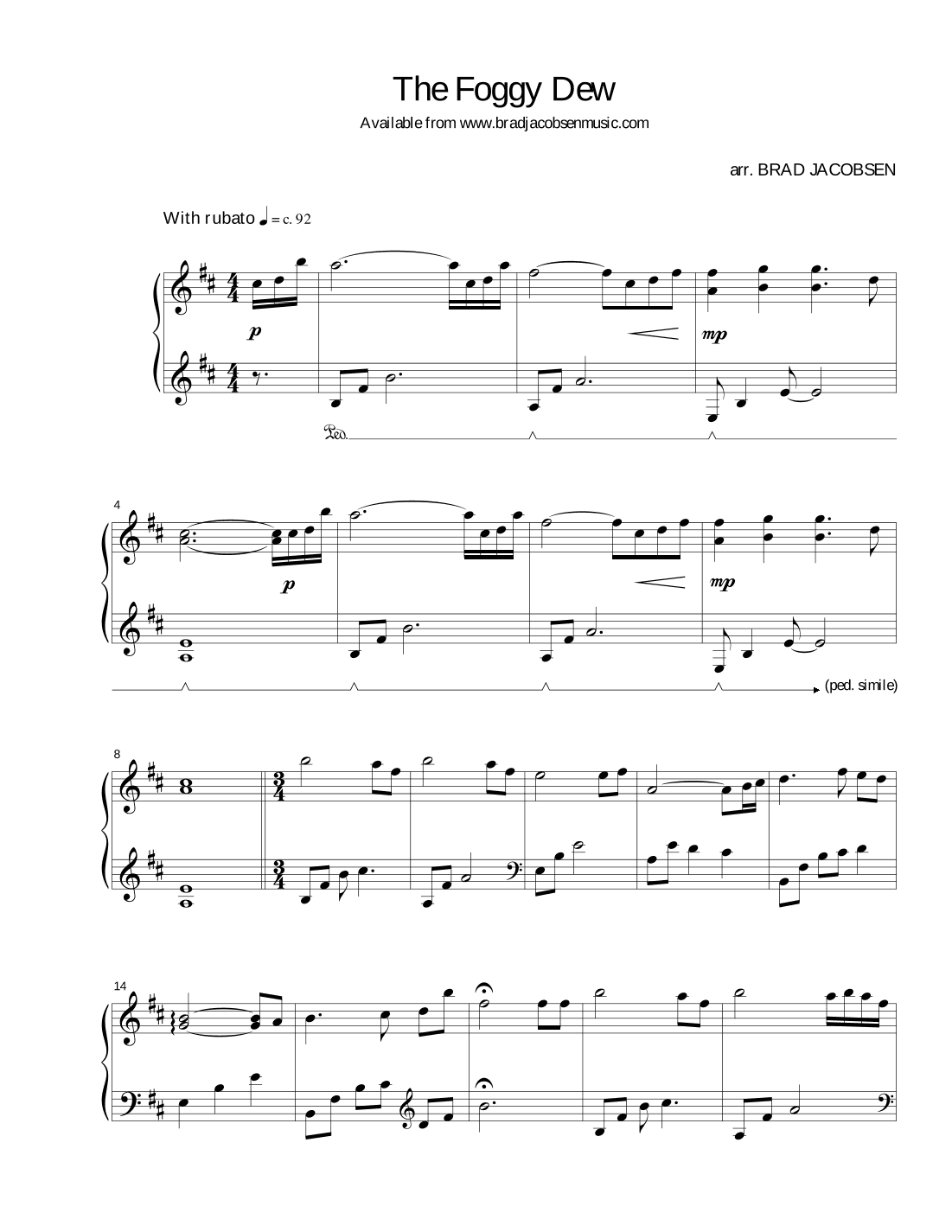 The Foggy Dew (arr. Brad Jacobsen)