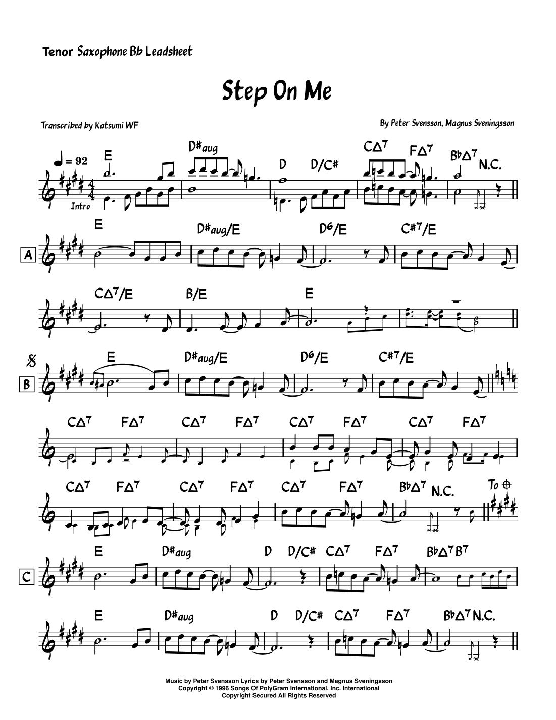 Step On Me (arr. Katsumi WF)