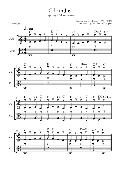 Ode To joy (Symphony 9 5th movement) (arr. Davi Rocha Campos)