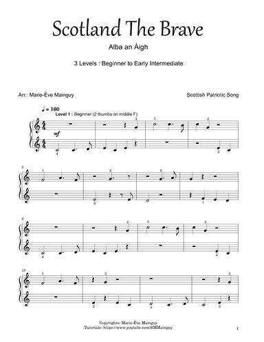 Scotland The Brave (arr. Marie-Ève Mainguy)
