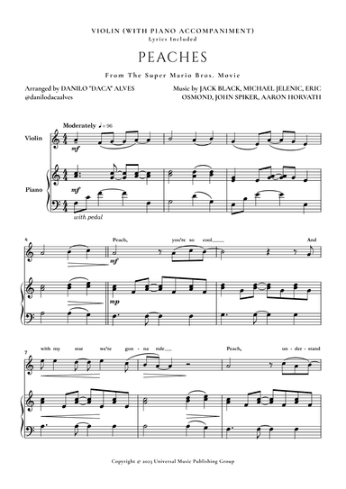 Peaches (arr. Danilo "Daca" Alves)