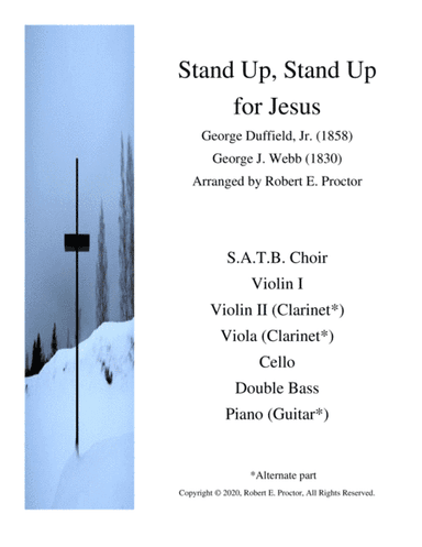 Stand Up, Stand Up for Jesus for SATB Choir, String Quintet and Piano (arr. Robert E. Proctor)