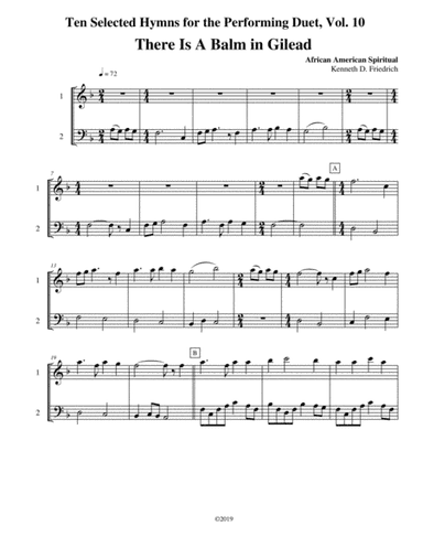 Ten Selected Hymns for the Performing Duet, Vol. 10 - violin and cello (arr. Kenneth D. Friedrich)