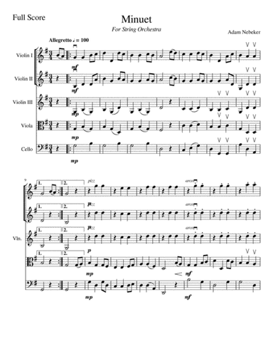 Minuet - For String Orchestra