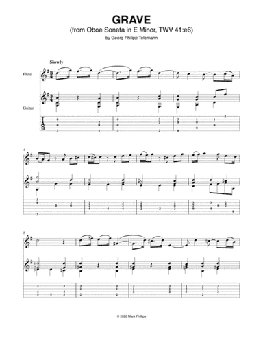 Grave (from Oboe Sonata in E Minor, TWV 41:e6) (arr. Mark Phillips)