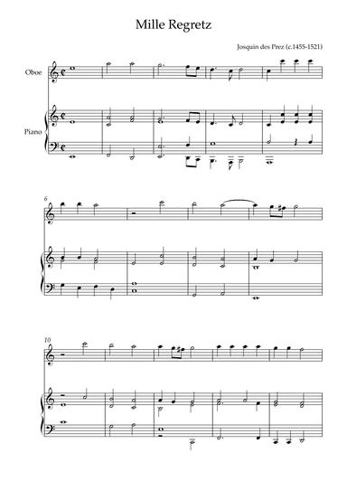 Mille Regretz (arr. Karen Gueiros)
