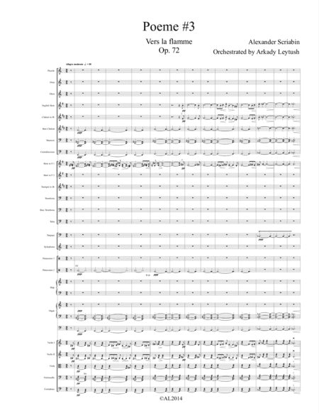 A. N. Scriabin - Poem "Vers la flamme", Op. 72, Orchestrated by A. Leytush