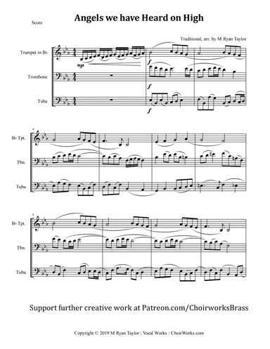 A Baker's Dozen of Christmas Brass Trios (Trumpet, Trombone, Tuba) (arr. M. Ryan Taylor)
