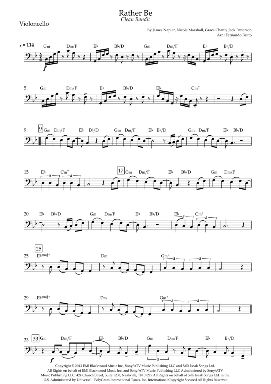 Rather Be (arr. Fernando Britto)