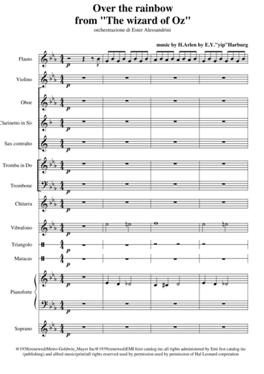 Over The Rainbow (from The Wizard Of Oz) (arr. Ester Alessandrini)