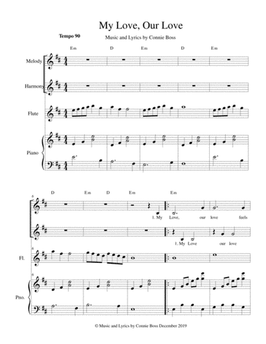 My Love, Our Love - Wedding/Love - vocal duet and piano with optional instruments included