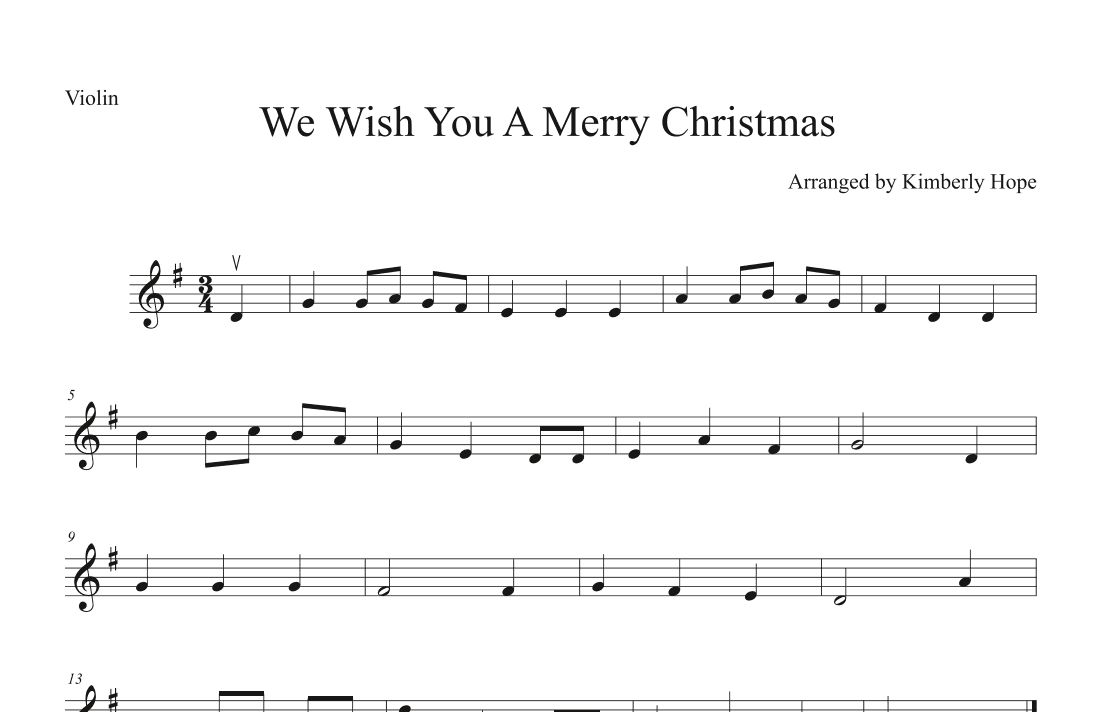 We Wish You A Merry Christmas (arr. Kimberly Hope)