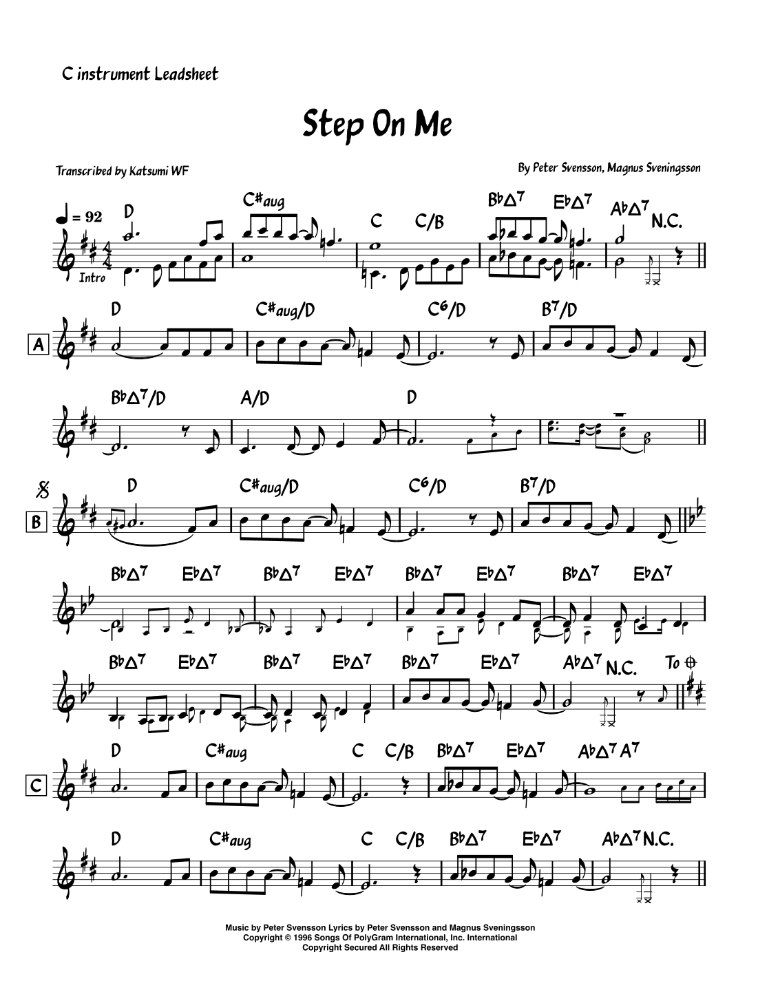 Step On Me (arr. Katsumi WF)