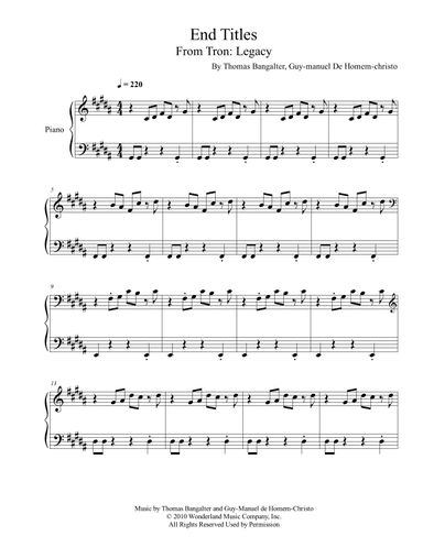 Tron: Legacy End Titles (arr. Iván Díaz)