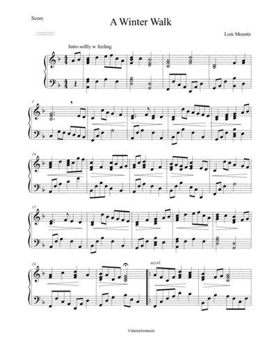 A Winter Walk for piano