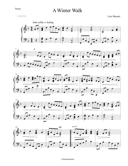 A Winter Walk for piano