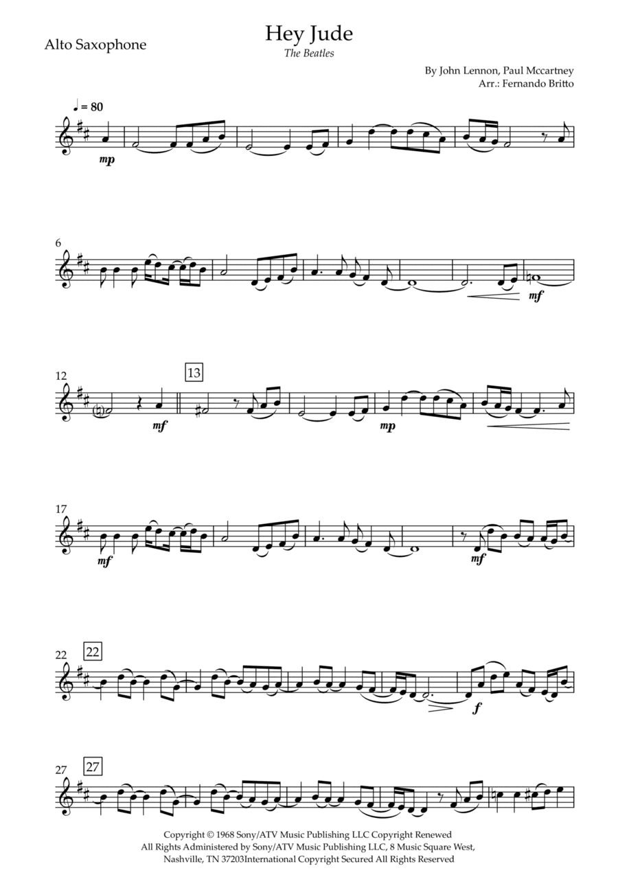 Hey Jude (arr. Fernando Britto)