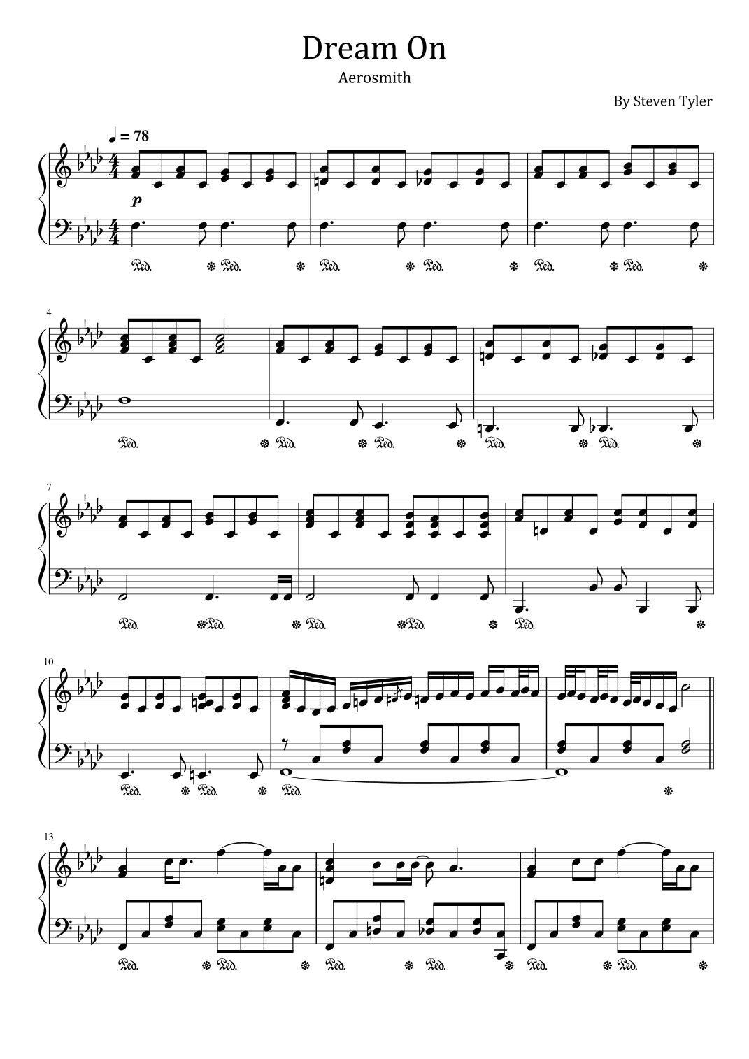 Dream On (arr. poon)