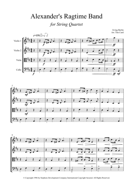 Alexander's Ragtime Band (arr. Tim Curd)