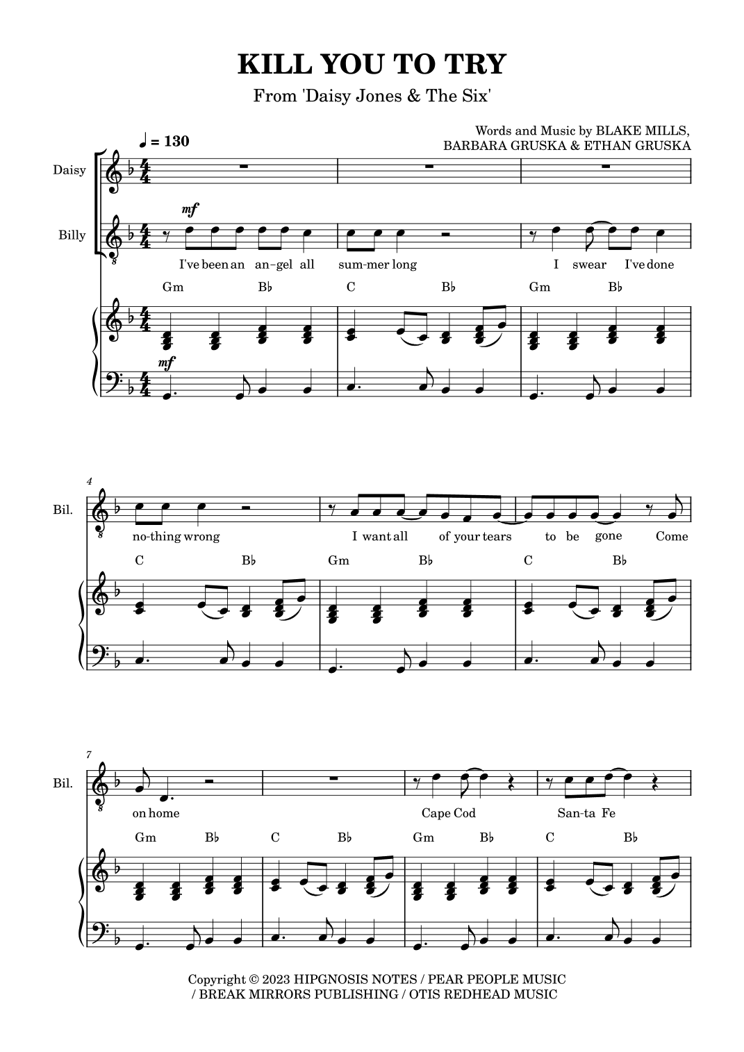 Kill You To Try (arr. SCMusic)