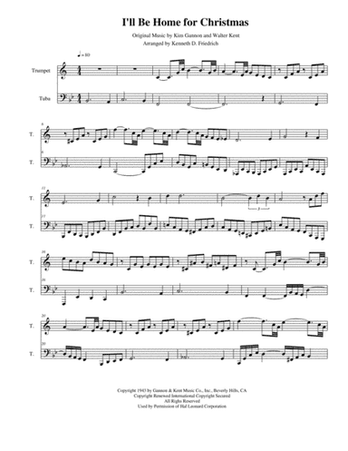 I'll Be Home For Christmas (arr. Kenneth D. Friedrich)