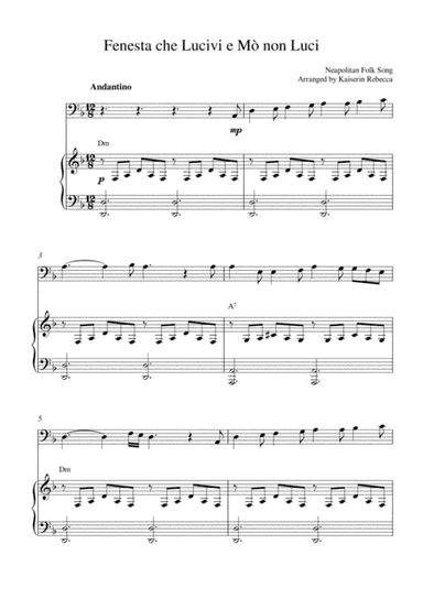 Fenesta che Lucivi e Mò non Luci (arr. Kaiserin Rebecca)