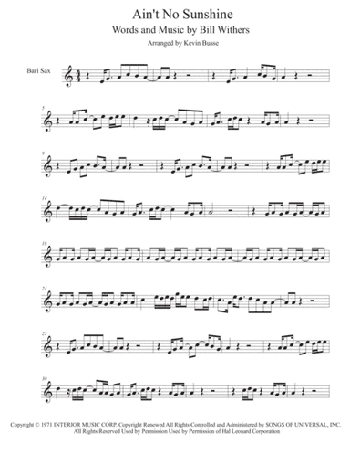 Ain't No Sunshine (arr. Kevin Busse)
