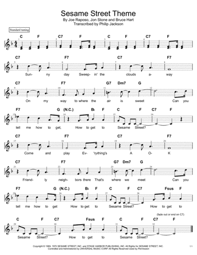 Sesame Street Theme (arr. Philip Jackson)