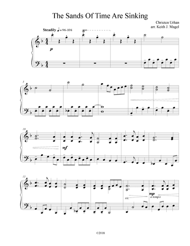 The Sands Of Time Are Sinking (arr. Keith James)