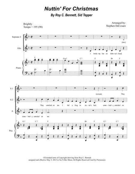 Nuttin' For Christmas (arr. Stephen DeCesare)