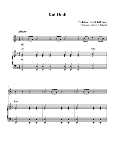 Kol Dodi (arr. Kaiserin Rebecca)