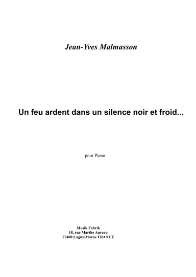 Un Feu Ardant Dans Un Silence Noir et Froid
