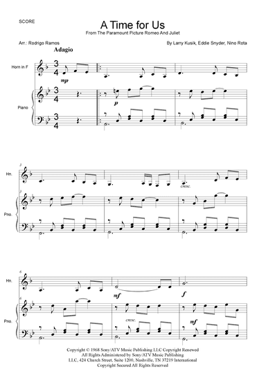 A Time For Us (love Theme) (arr. Rodrigo Ramos)