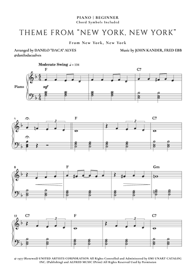 Theme From "new York, New York" (arr. Danilo "Daca" Alves)