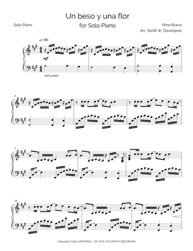 Un Beso Y Una Flor (arr. Geritt W. Davenport)