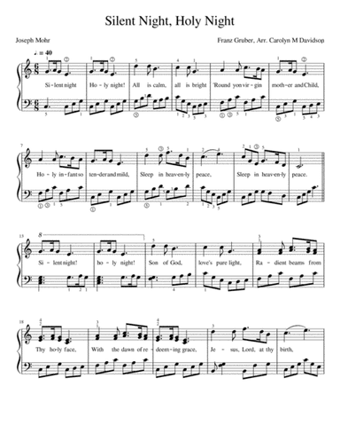 Silent Night, Holy Night (arr. Carolyn M Davidson)