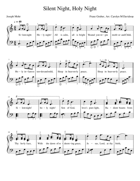 Silent Night, Holy Night (arr. Carolyn M Davidson)