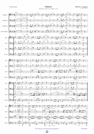 Allegretto (Beethoven: Symphony No.7, mov. II, excerpt) (arr. Josef STASTNY)